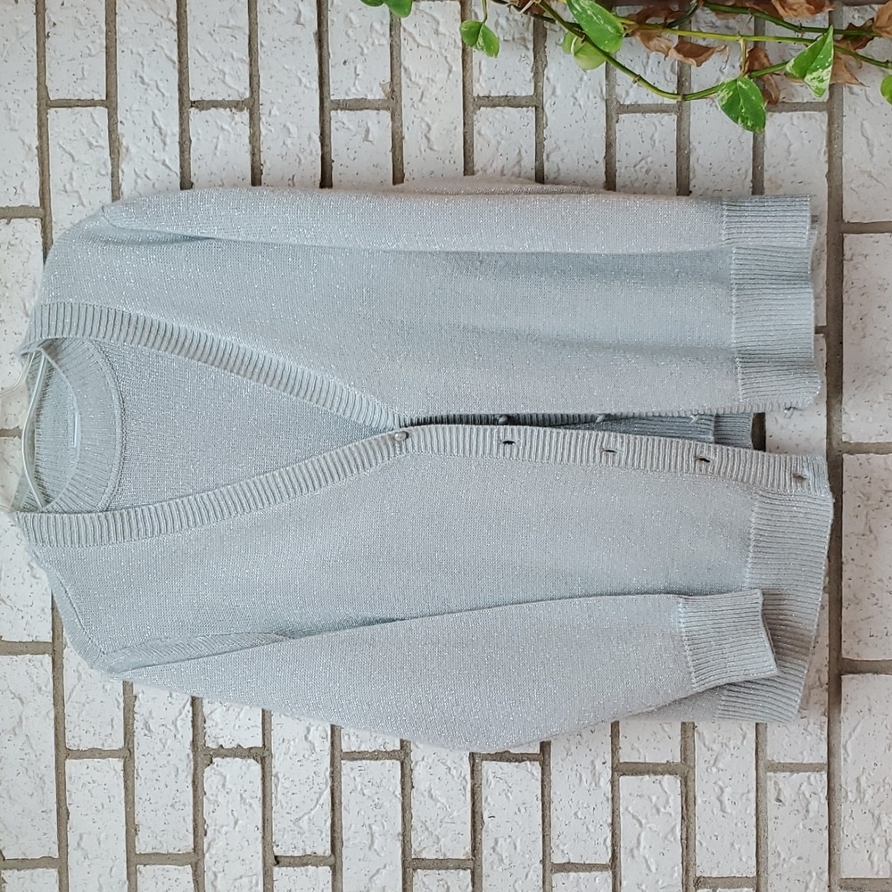 BFA Classics Sweater set, grey, silver metallic Thread Petite Size XLP